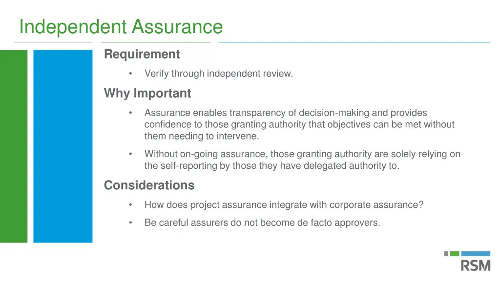 independent assurance