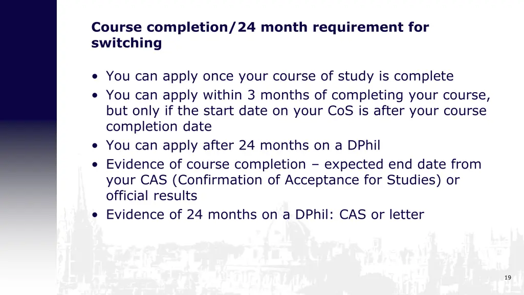 course completion 24 month requirement