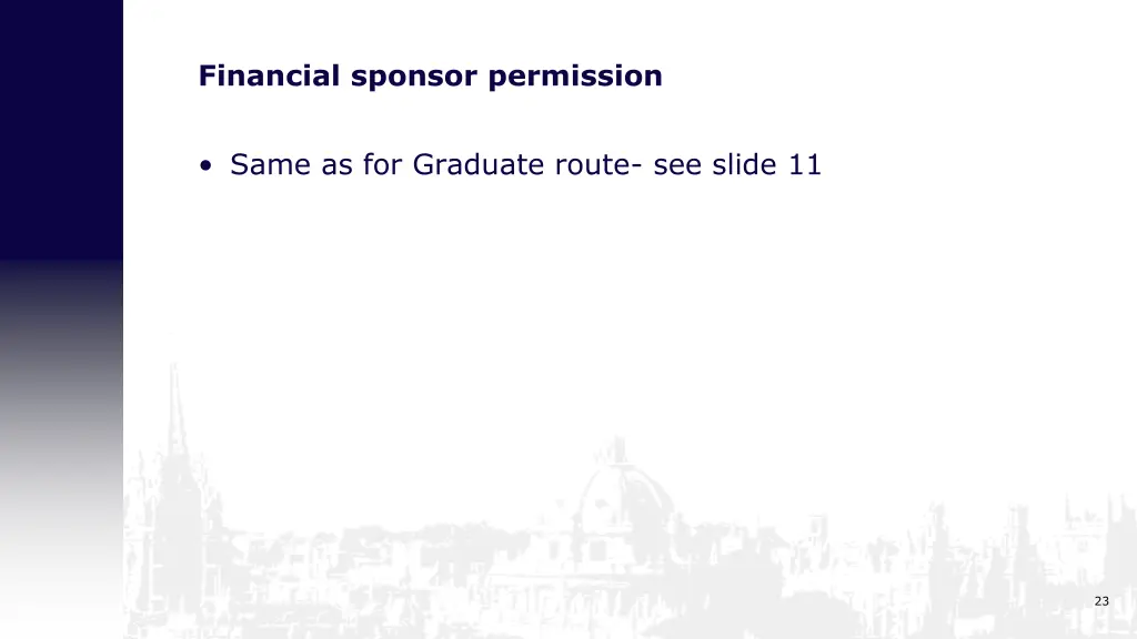 financial sponsor permission