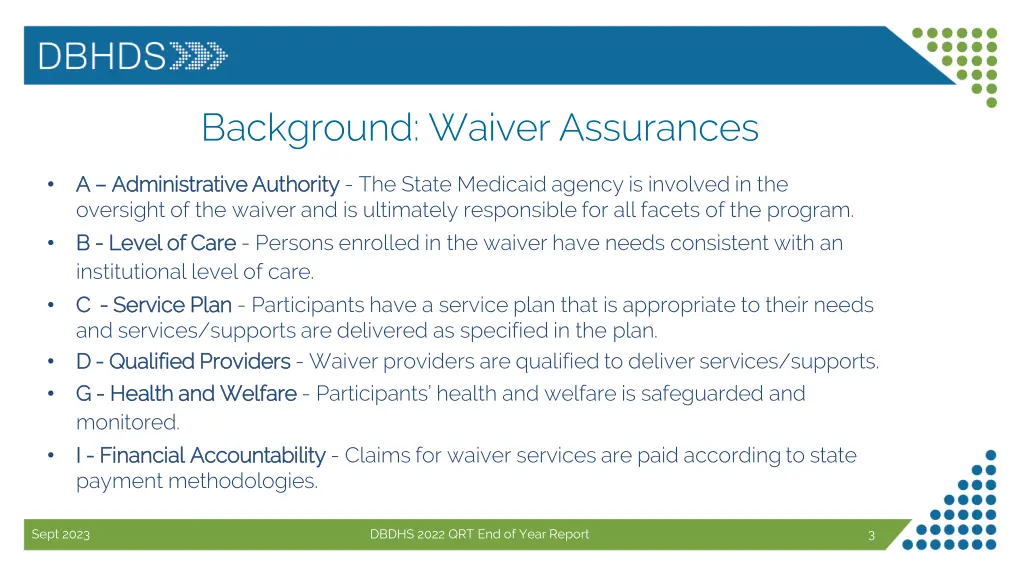 background waiver assurances