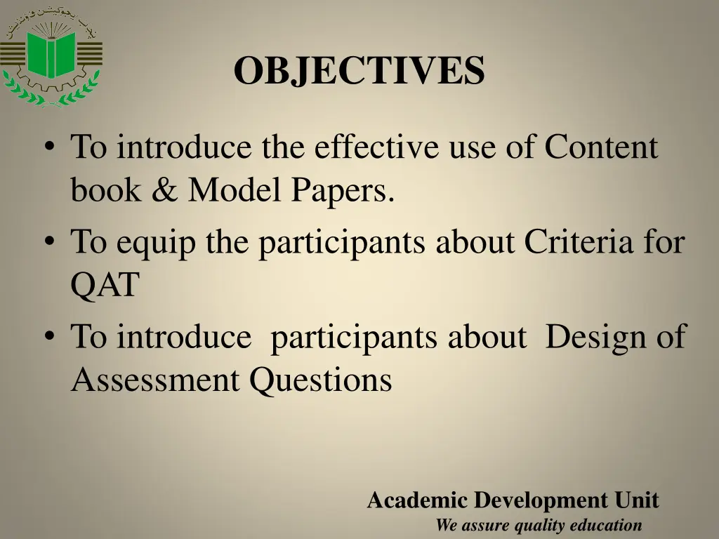 objectives