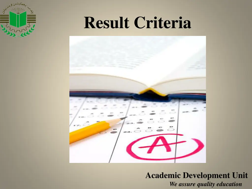 result criteria