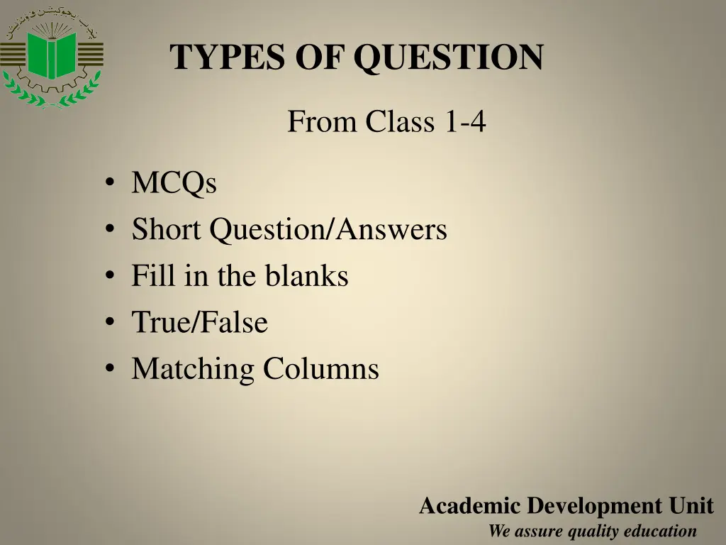 types of question