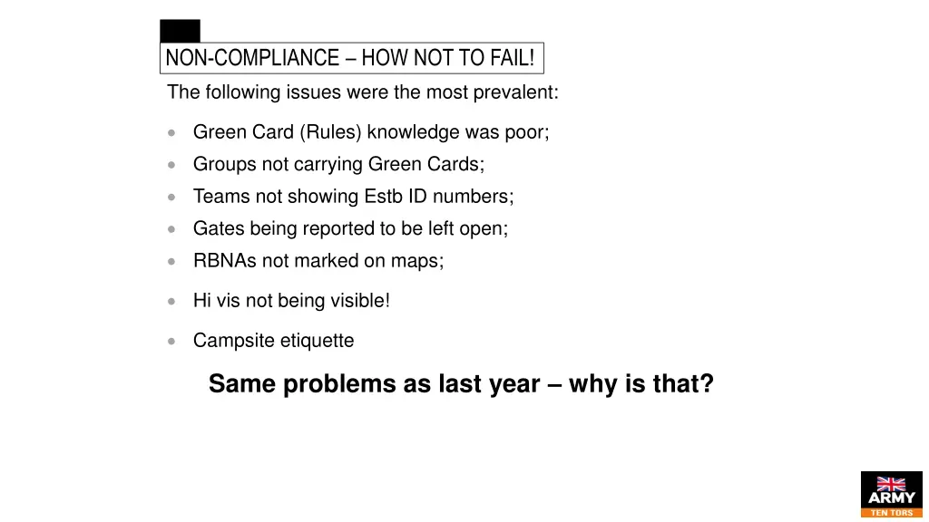 ecm non compliance how not to fail the following