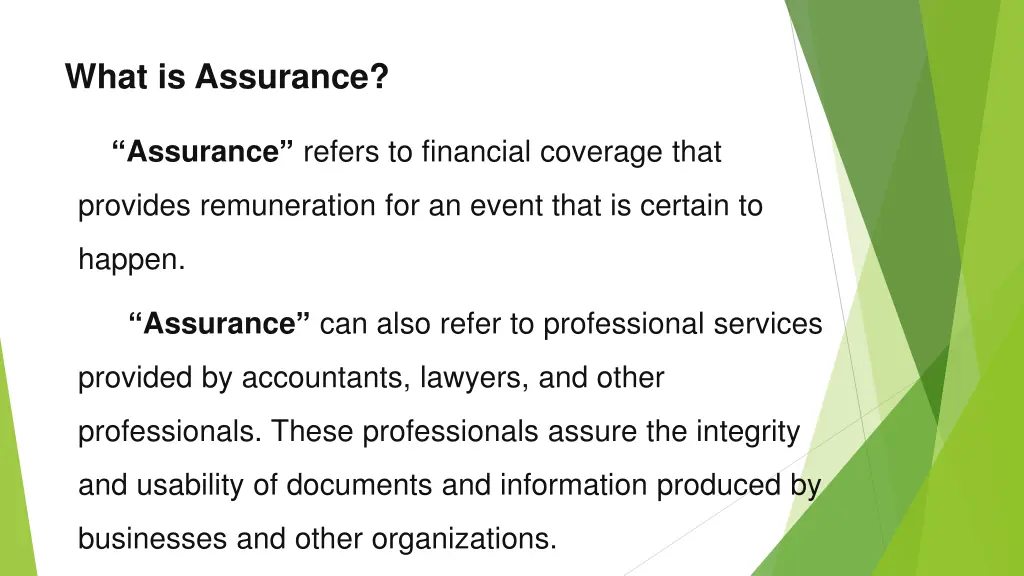 what is assurance