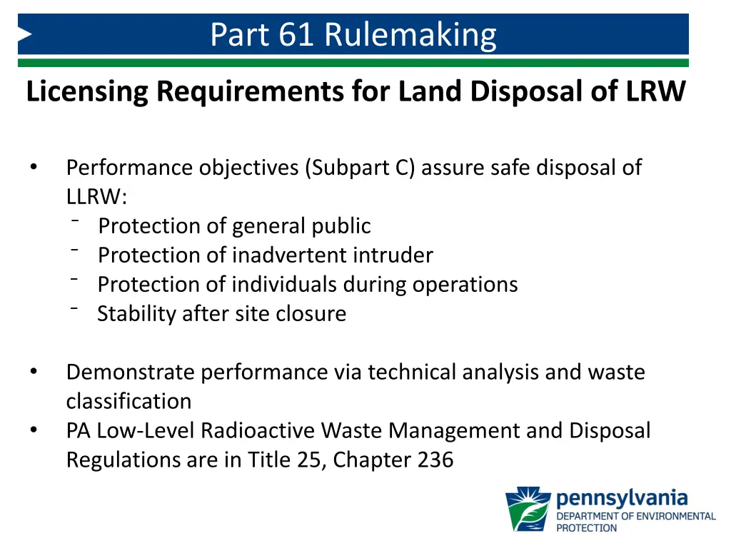 part 61 rulemaking