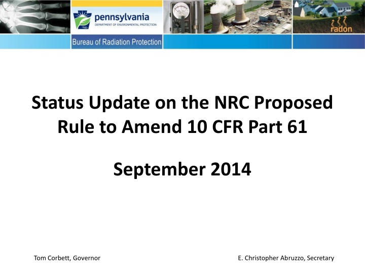 status update on the nrc proposed rule to amend