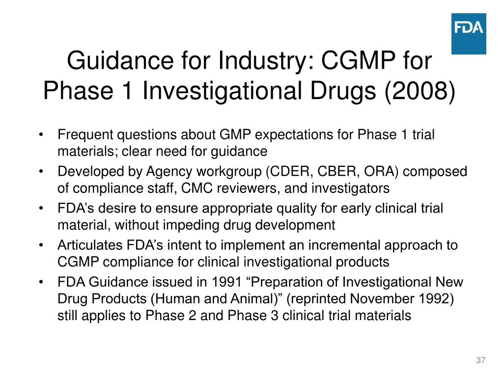 guidance for industry cgmp for phase