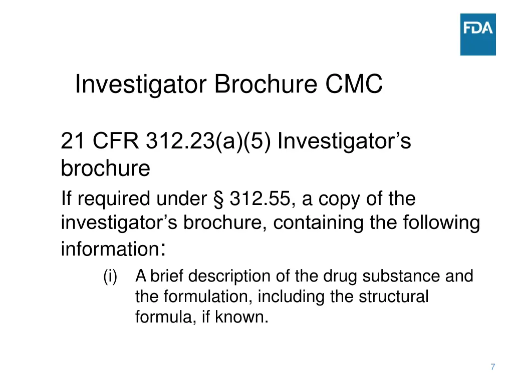 investigator brochure cmc