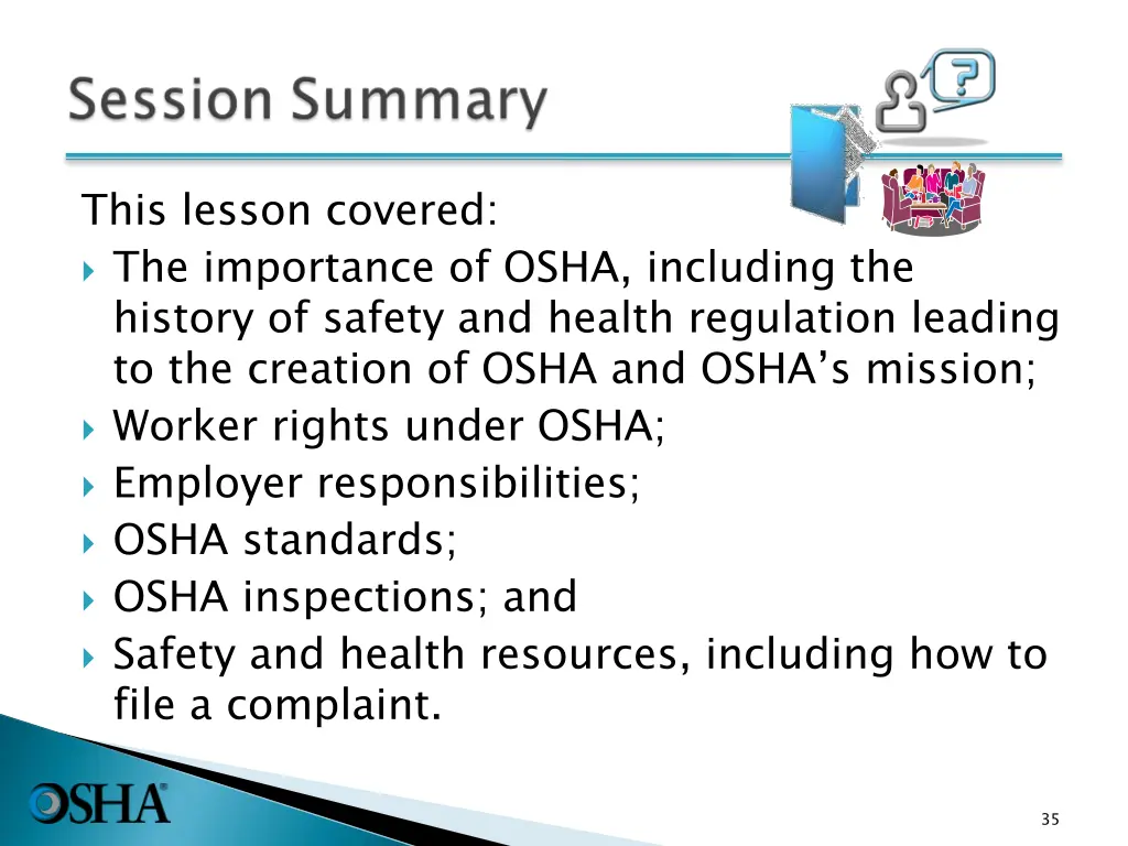 this lesson covered the importance of osha