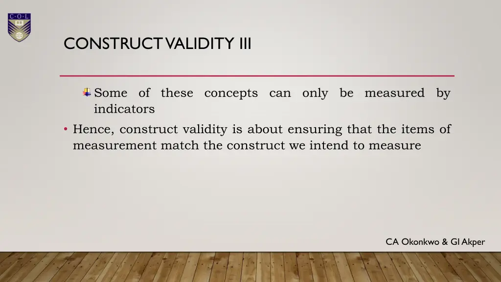 construct validity iii