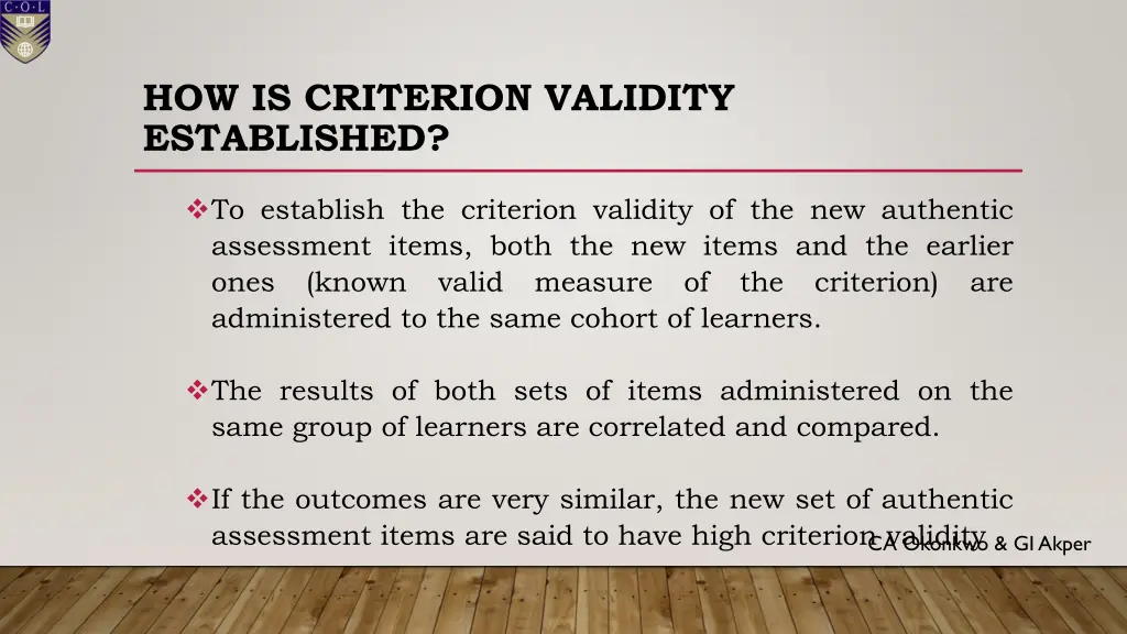 how is criterion validity established 1