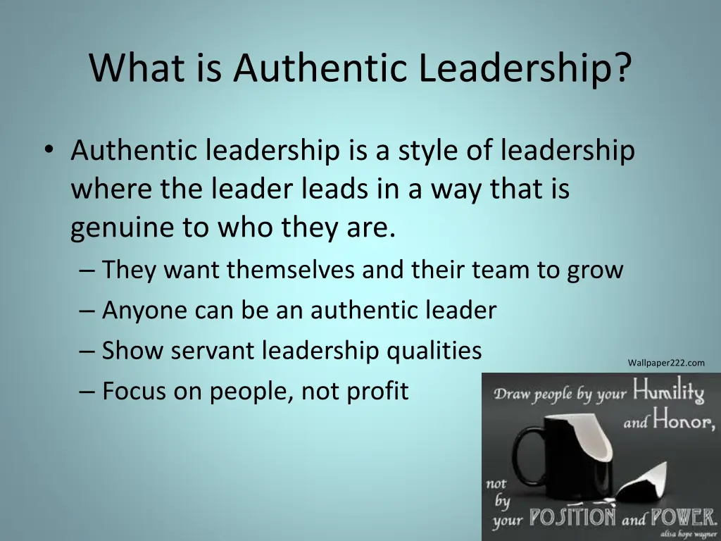 what is authentic leadership