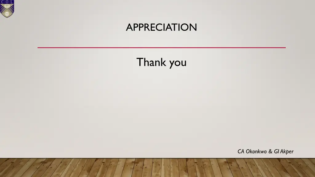 appreciation