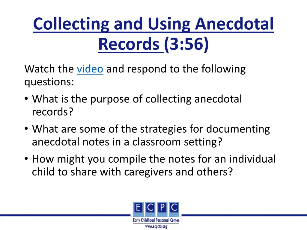 collecting and using anecdotal records 3 56