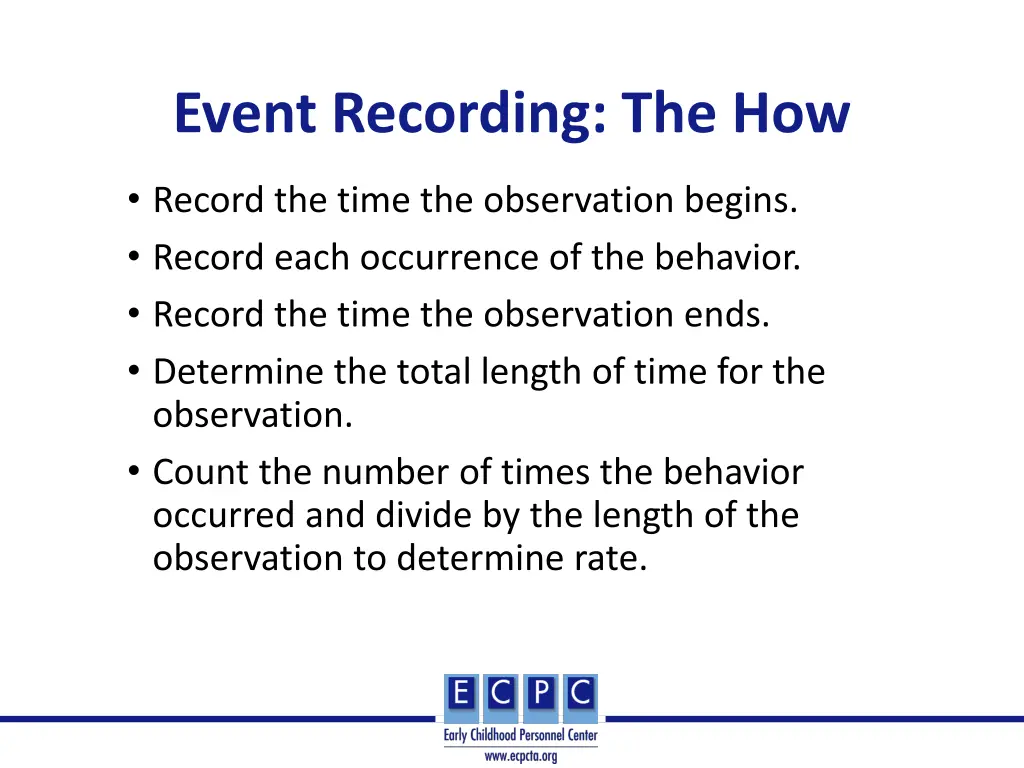 event recording the how