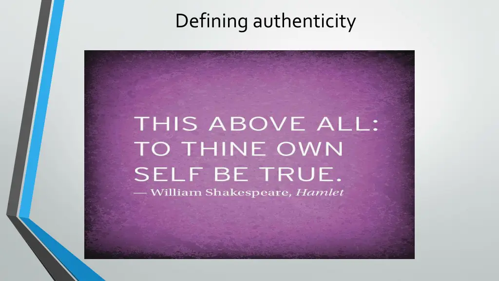 defining authenticity