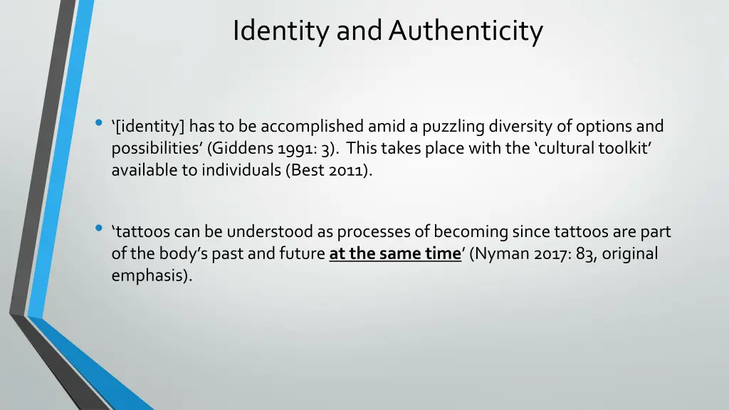 identity and authenticity