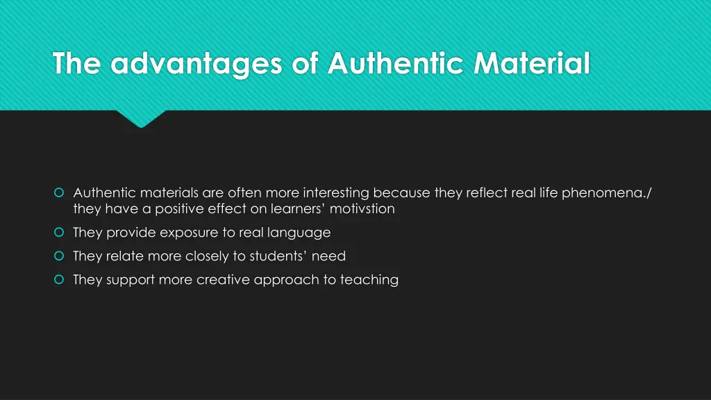 the advantages of authentic material 1