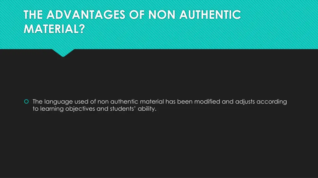 the advantages of non authentic material 1