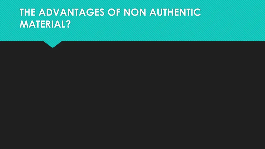 the advantages of non authentic material