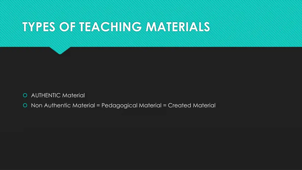 types of teaching materials 1