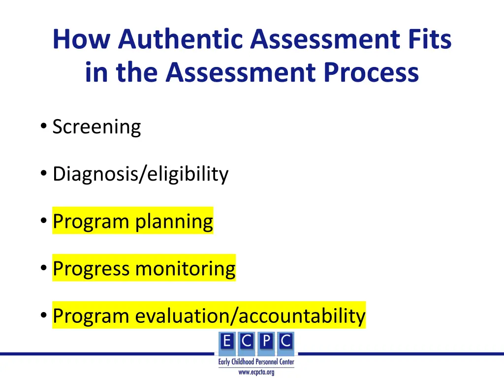 how authentic assessment fits in the assessment