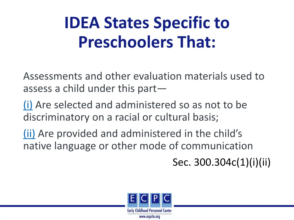 idea states specific to preschoolers that