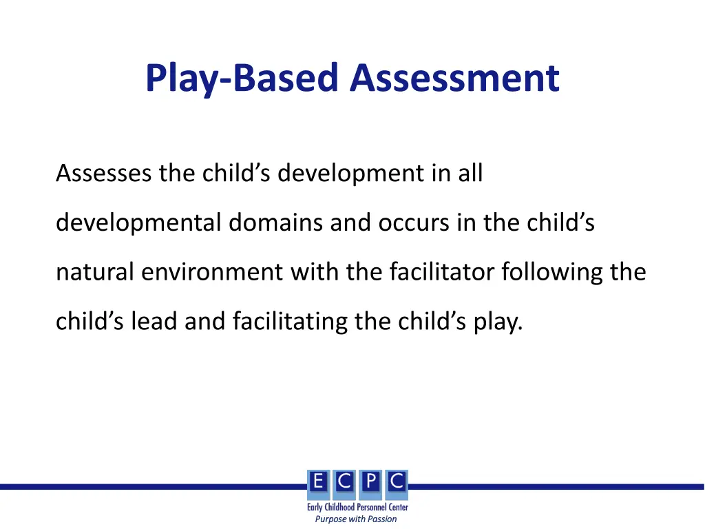 play based assessment