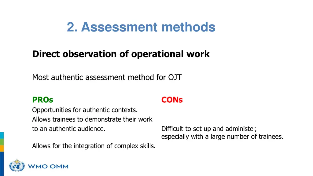 2 assessment methods 1