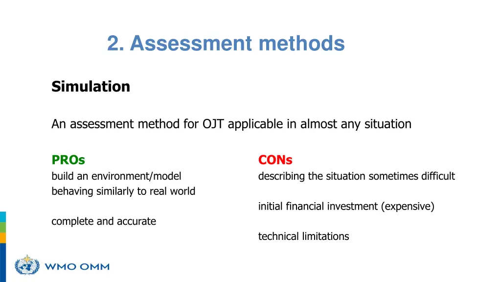 2 assessment methods 2