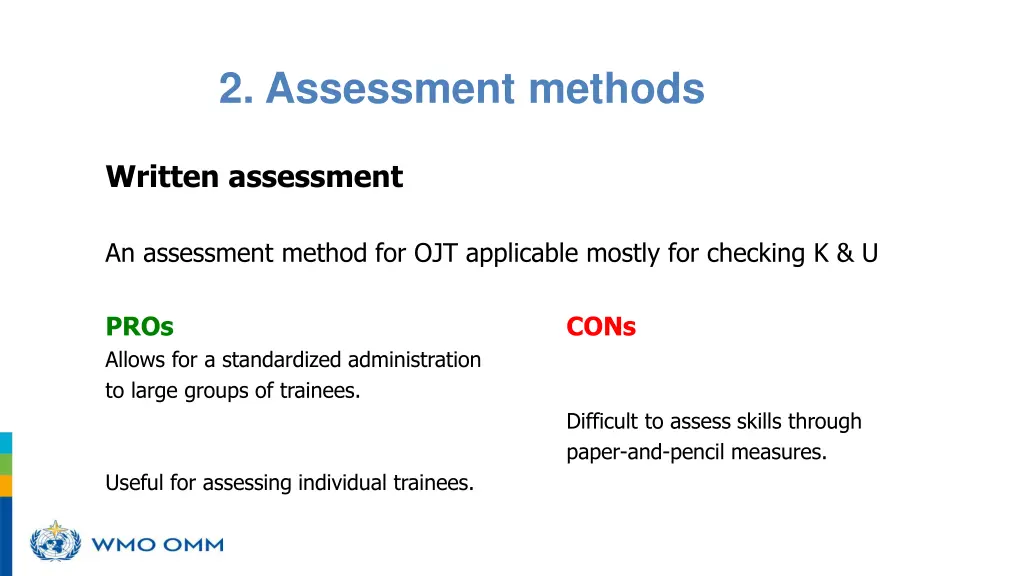 2 assessment methods 4