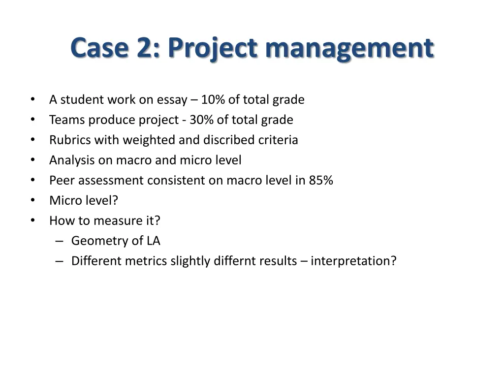 case 2 project management