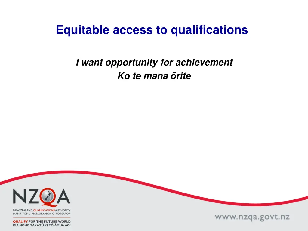 equitable access to qualifications