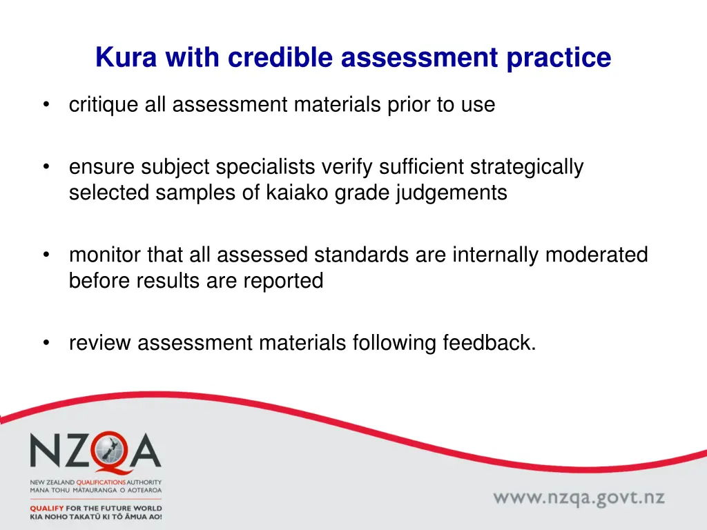 kura with credible assessment practice