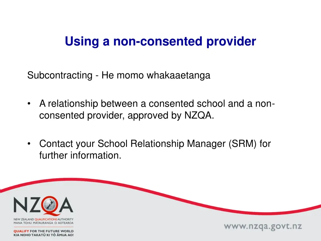 using a non consented provider