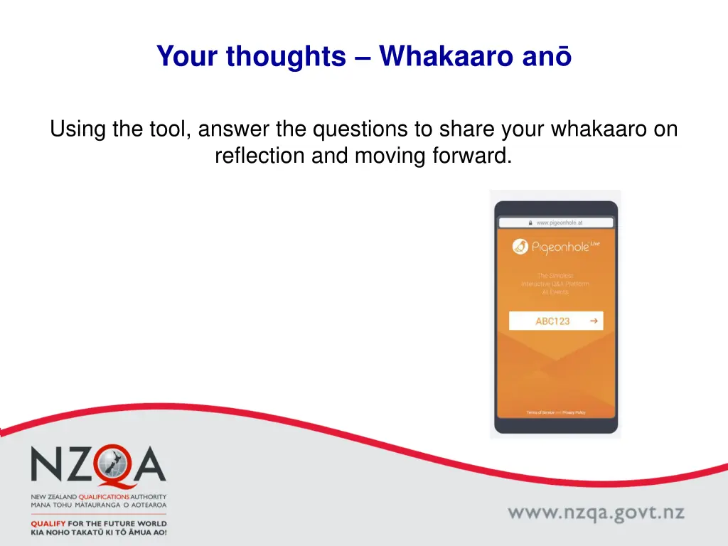 your thoughts whakaaro an