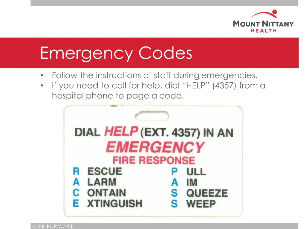 emergency codes 1