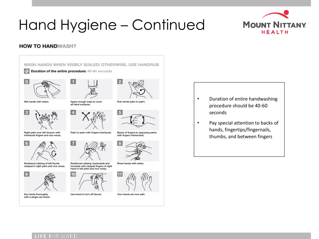 hand hygiene continued