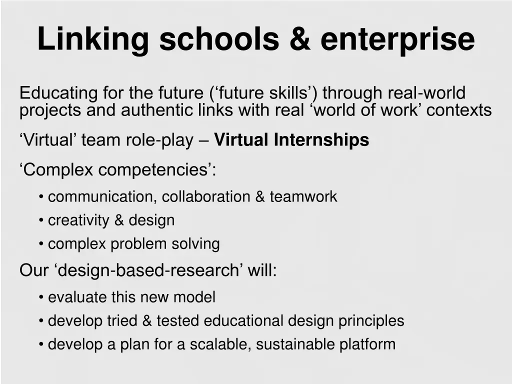 linking schools enterprise