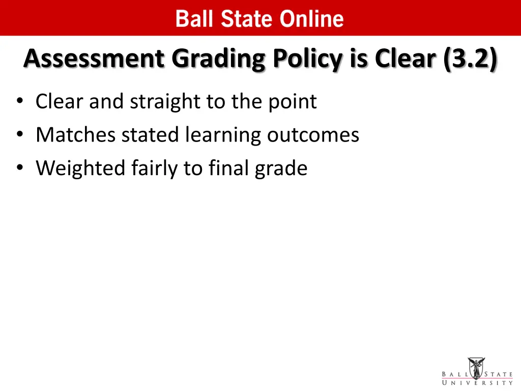 assessment grading policy is clear 3 2