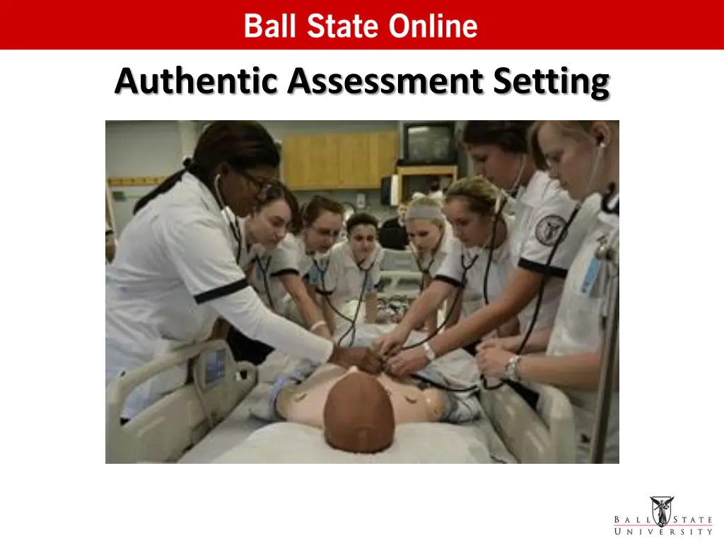 authentic assessment setting