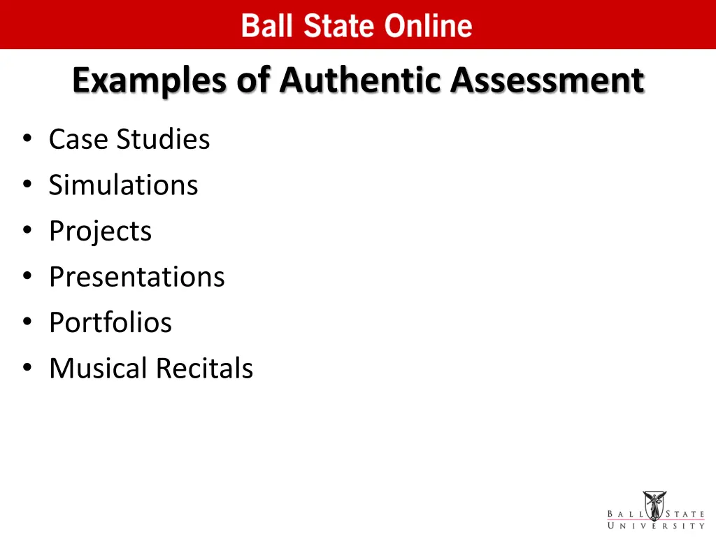 examples of authentic assessment