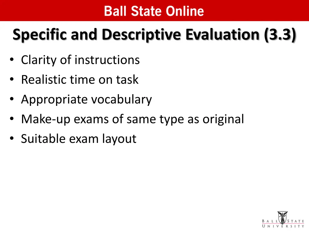 specific and descriptive evaluation 3 3