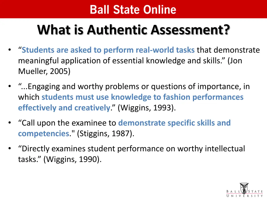 what is authentic assessment