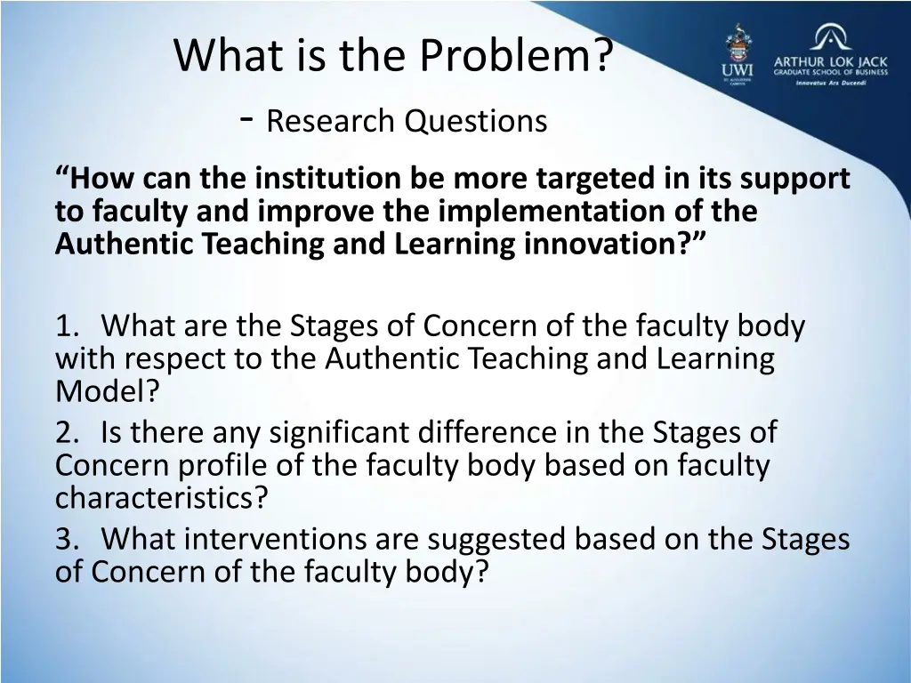 what is the problem research questions