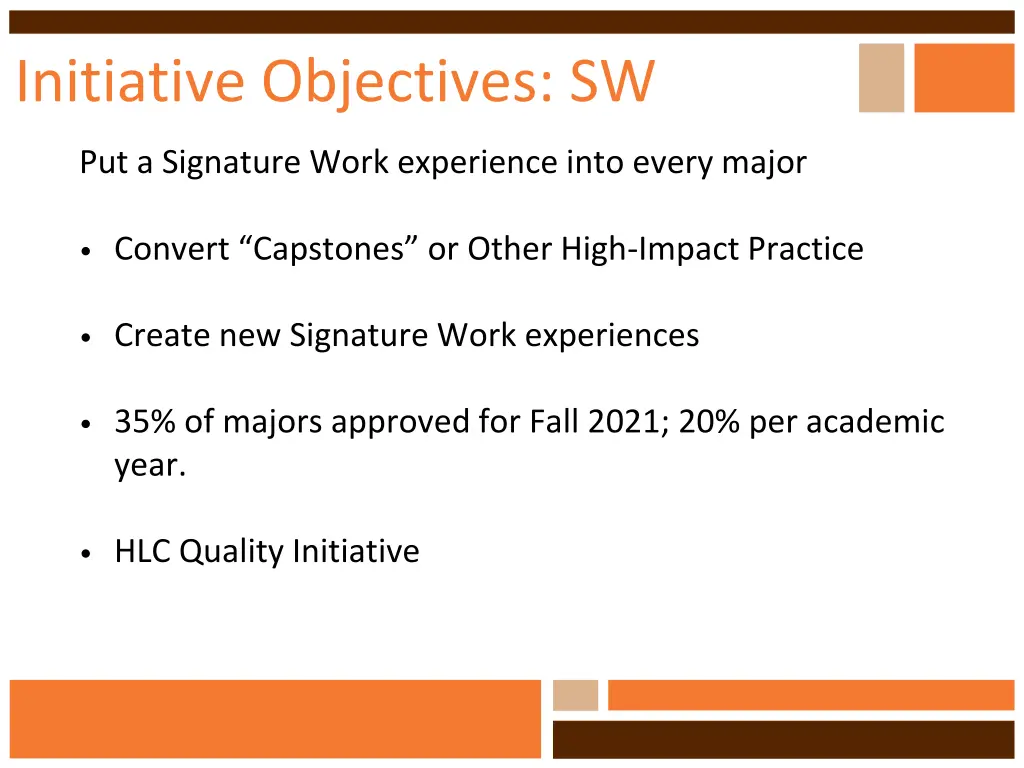 initiative objectives sw