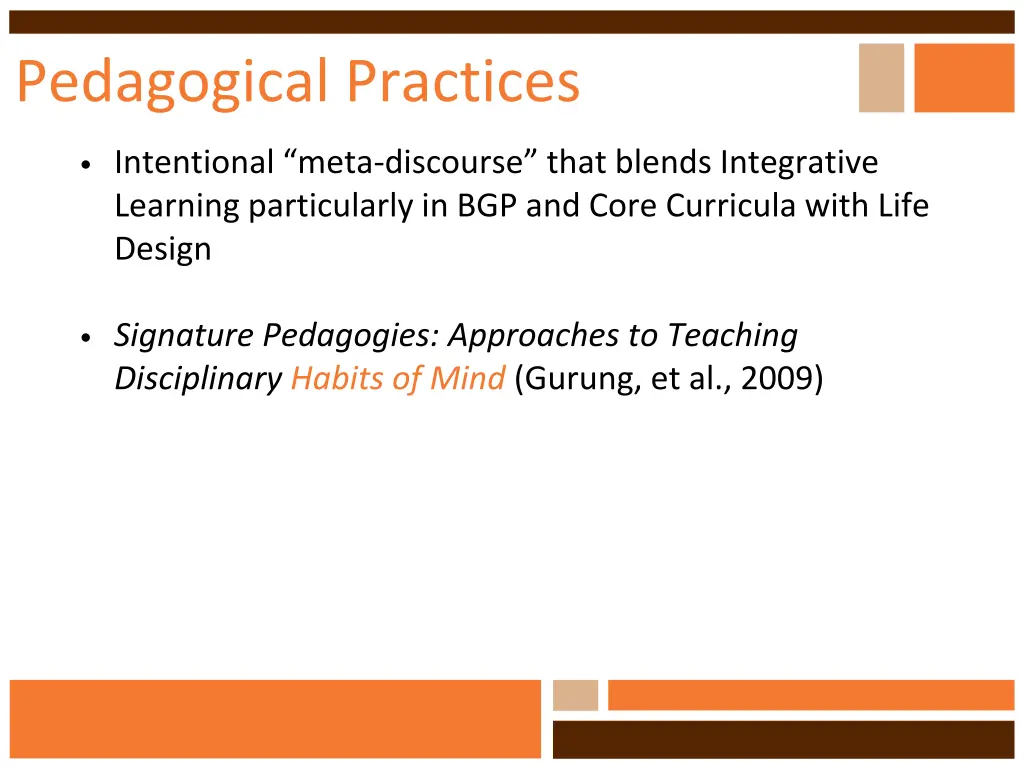 pedagogical practices