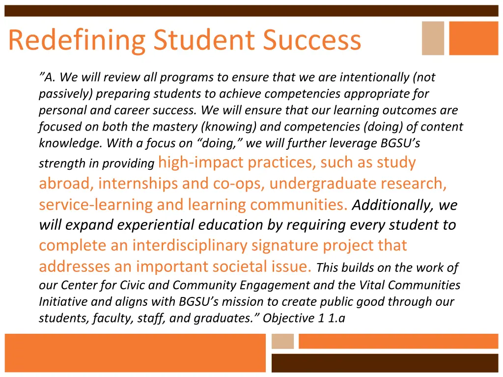 redefining student success