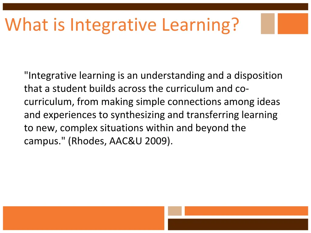 what is integrative learning